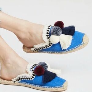 Soludos Pommed Espadrille Slides, Blue, Size 6.5
Summer, Vacation, Resort